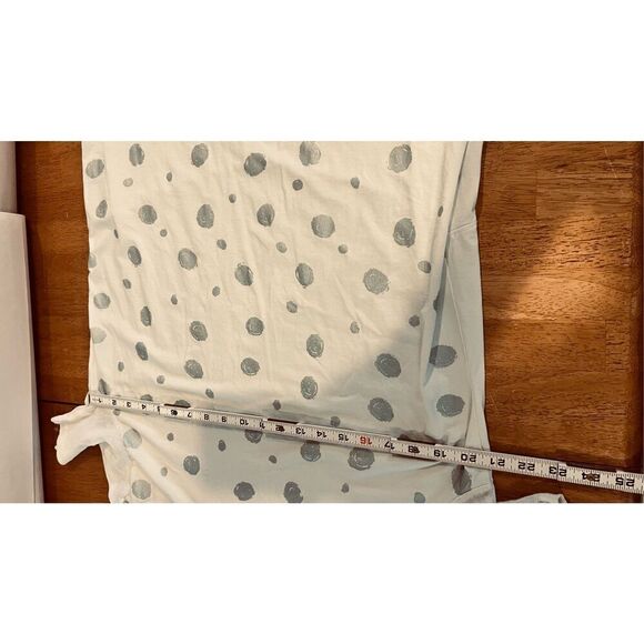 Park Hurst Gray Polka Dot White SHort Sleeve Top SZ XL - Picture 6 of 9